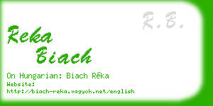 reka biach business card